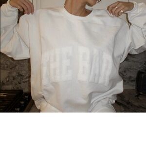 THE BAR White on White New Crewneck Sweatshirt White/white Sale